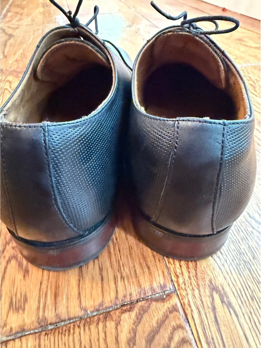 Florsheim Men’s Postino Black Leather Plain Toe Oxford Sz 9.5 Shoes Dress